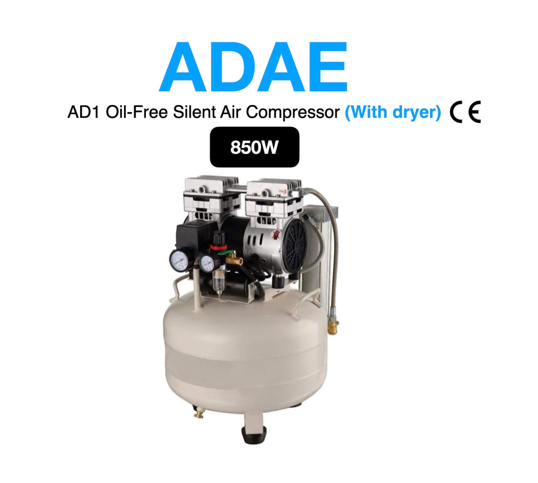 ADAE AD1 Silent Air compressor Oil-Free-850W-For two dental chairs (with dryer)