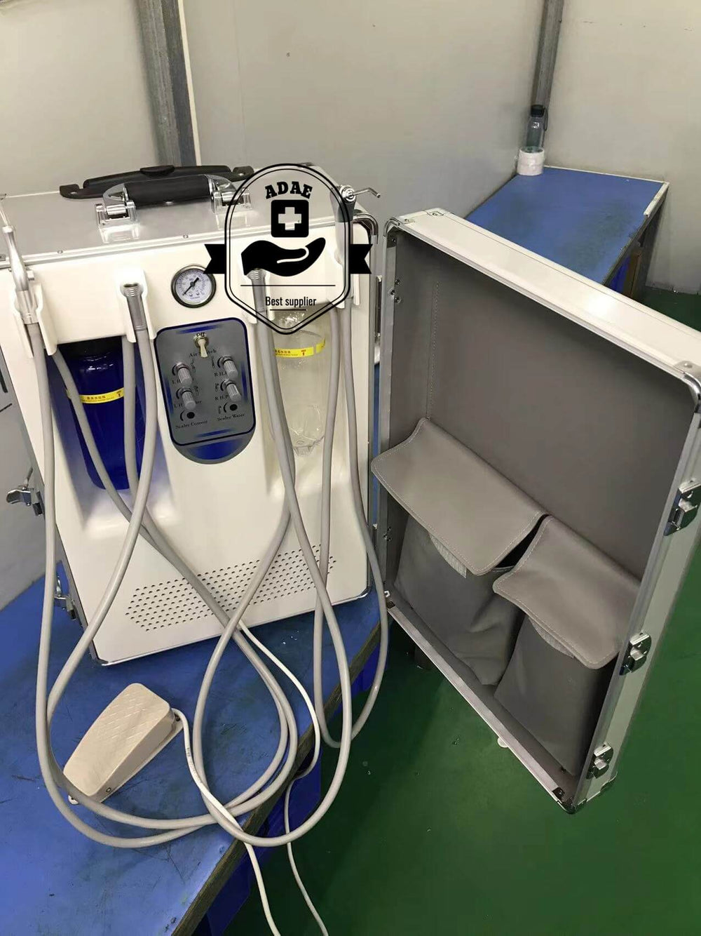 ADAE AD003 portable dental unit with built-in silent air compressor-New release