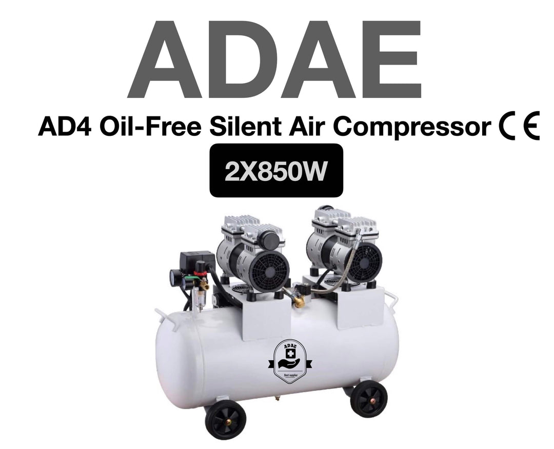 ADAE AD4 Silent Air compressor (Oil-Free)- 2X850W-For four dental chairs