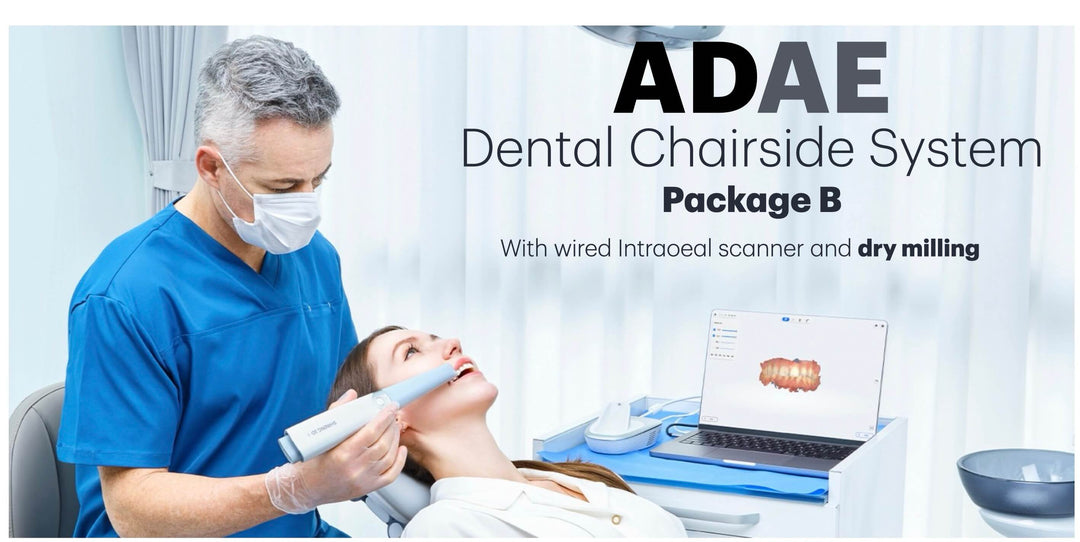ADAE Dental Chairside System with wireless Aoralscan 3 intraoral scanner and dry milling (Package B)