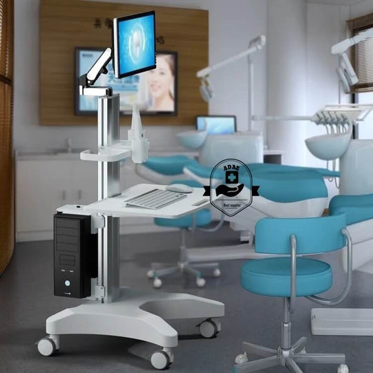ADAE Pro 1 dental trolley for intraoral scanners and desktop computers