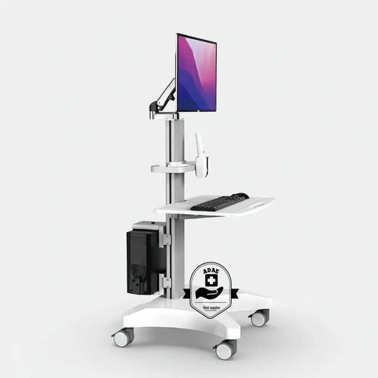 ADAE Pro 1 dental trolley for intraoral scanners and desktop computers