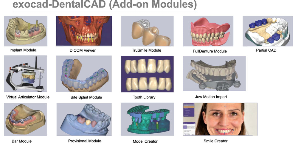 EXOCAD software and Add-on Modules
