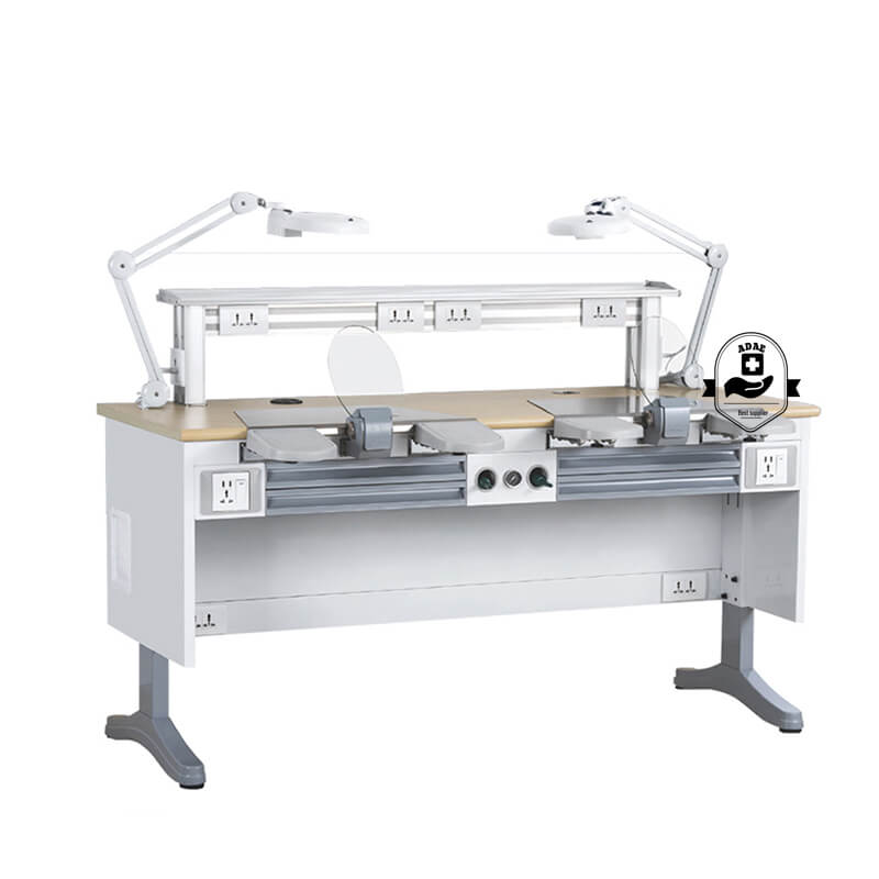 ADAE AD-2 Dental Lab workstation with built-in vacuum cleaner(Double)