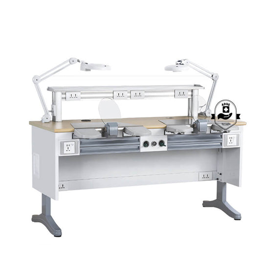 ADAE AD-2 Dental Lab workstation with built-in vacuum cleaner(Double)