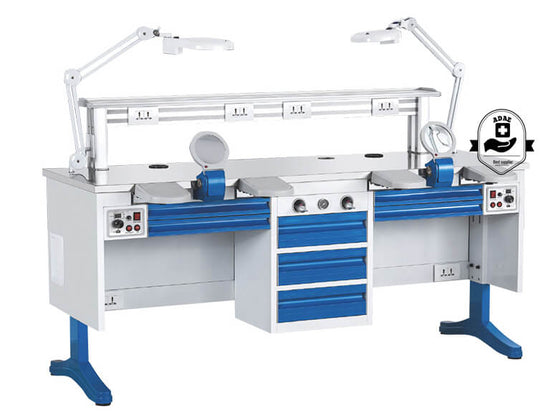 ADAE AD-1 Dental Lab workstation with built-in vacuum cleaner(Double)