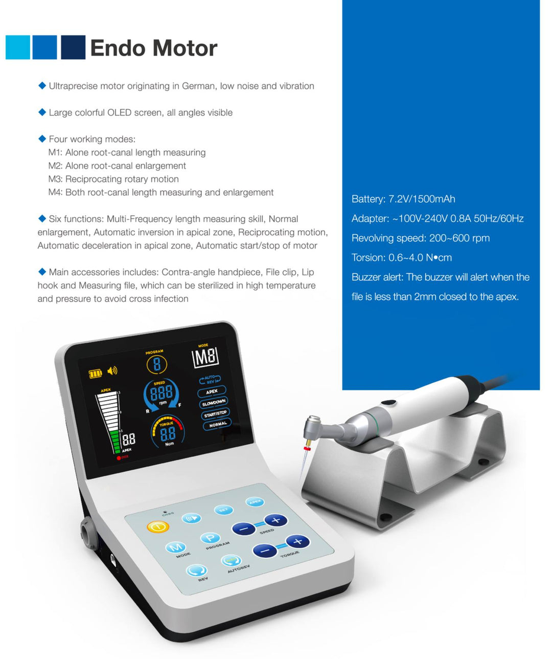 ADAE R Smart plus (Endo motor+apex locator) - ADAE Dental Online Store