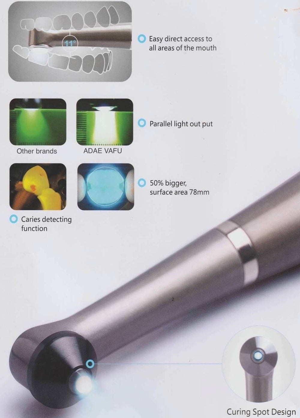 ADAE VAFU curing light with caries detector (upgraded version)