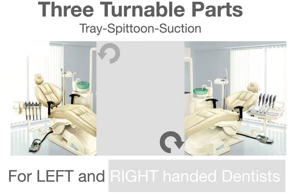 ADAE P26 ambidextrous dental unit (for left and right handed dentists)