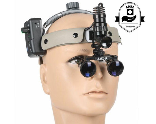 ADAE AD001R dental loupes with built in removable battery - ADAE Dental Online Store
