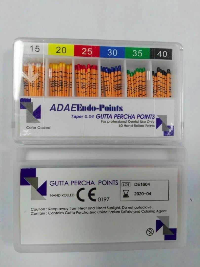 (Price for 20 packs)ADAE Gutta Percha Points mm marks(0.04 or 0.06Taper) - ADAE Dental Online Store