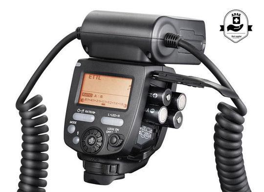 TTL Twin Flash for Canon EOS DSLR Camera+Adapter Rings - ADAE Dental Online Store