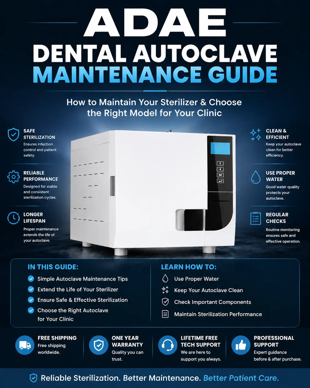 Dental Autoclave Maintenance Guide: How to Maintain Your Sterilizer & Choose the Right Model for Your Clinic