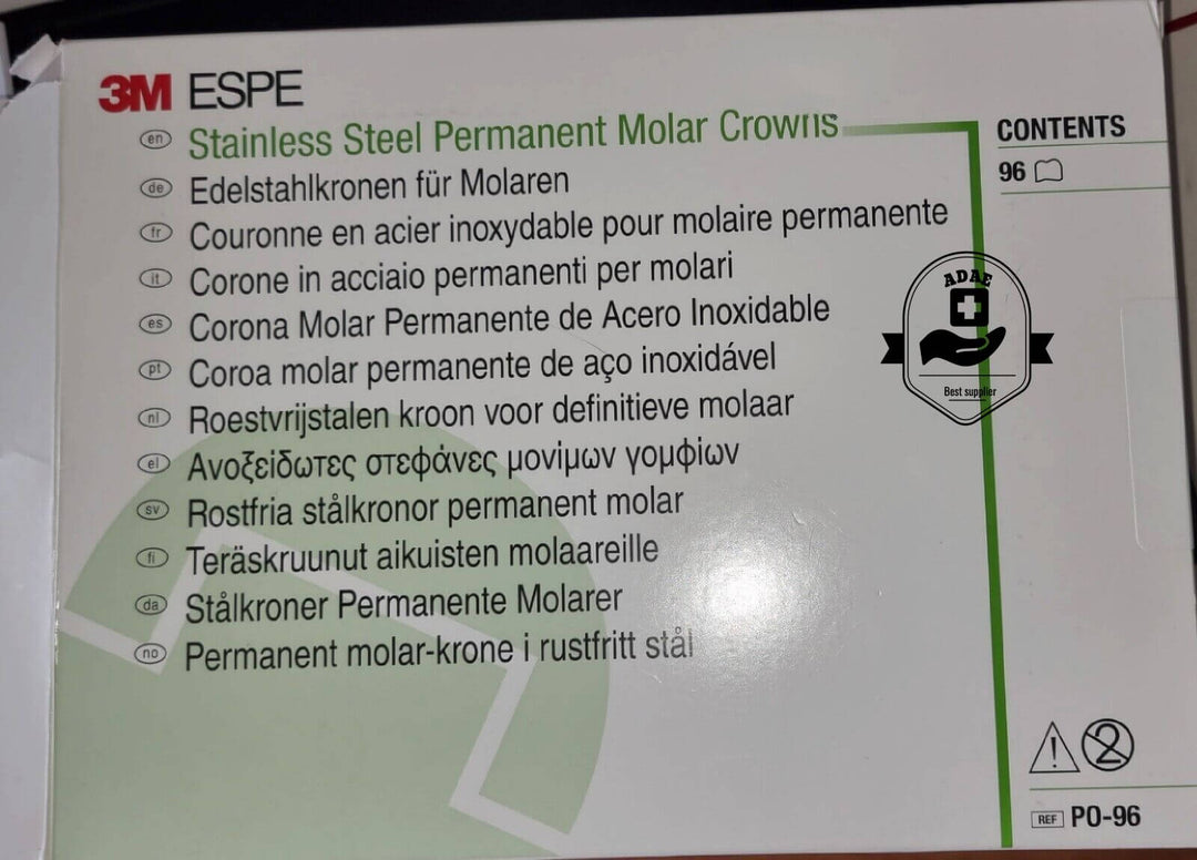 3M ESPE stainless steel permanent molar crowns