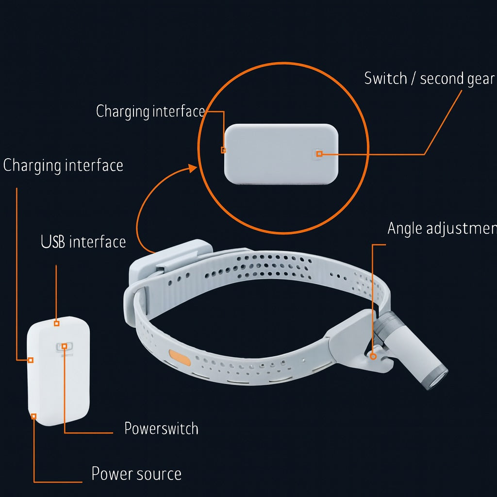 ADAE A1 headband LED light