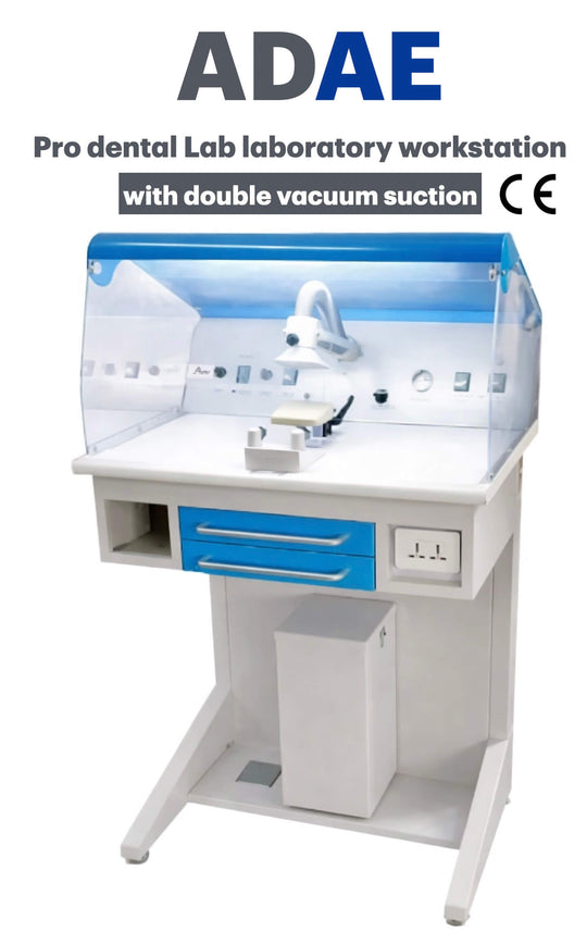 ADAE Pro dental Lab laboratory workstation with double vacuum suction