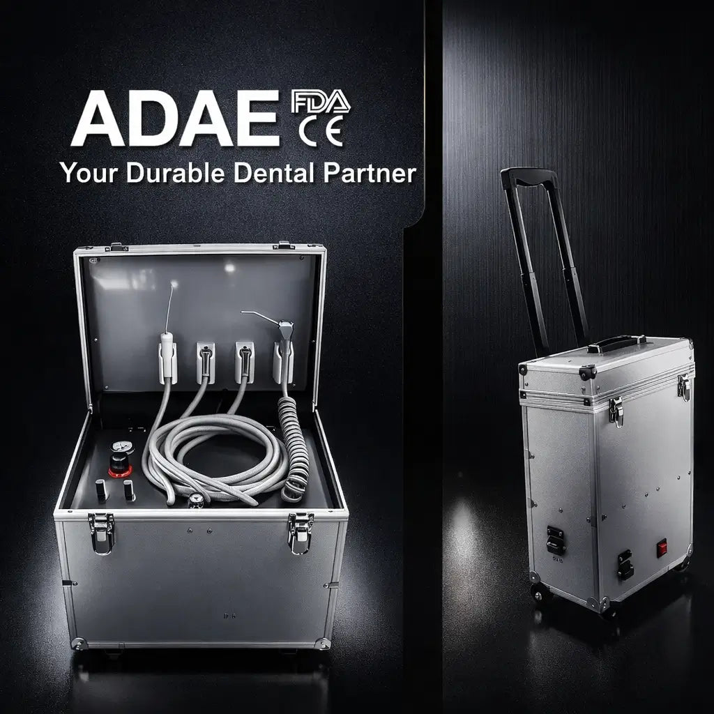 ADAE AD001 portable dental unit with built-in silent air compressor