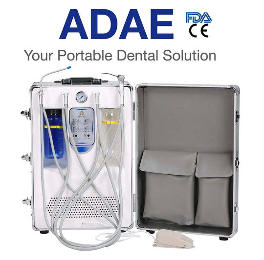 ADAE AD003 portable dental unit with built-in silent air compressor-New release