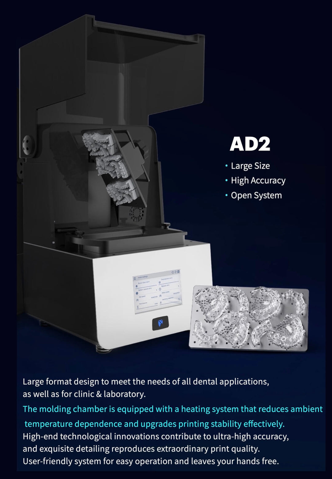 ADAE dental 3D printers (AD1 and AD2 models)-New release