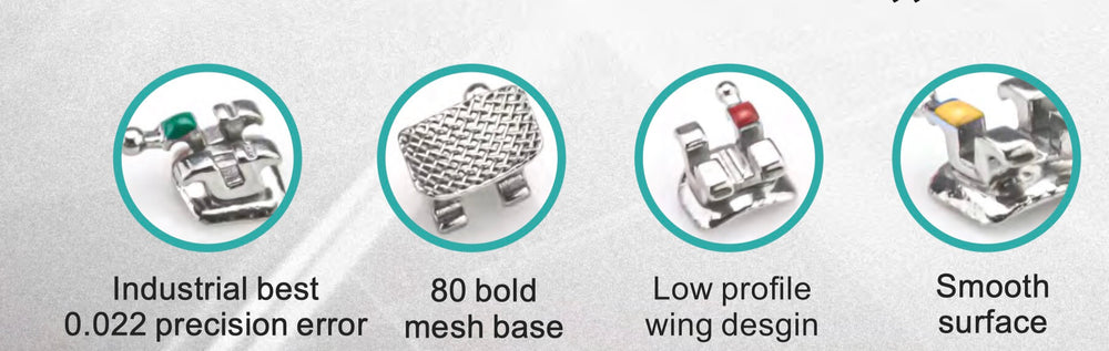 ADAE orthodontic brackets–Mesh base