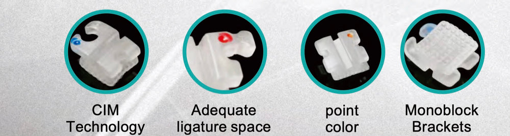 ADAE orthodontic ceramic self ligating brackets-Passive