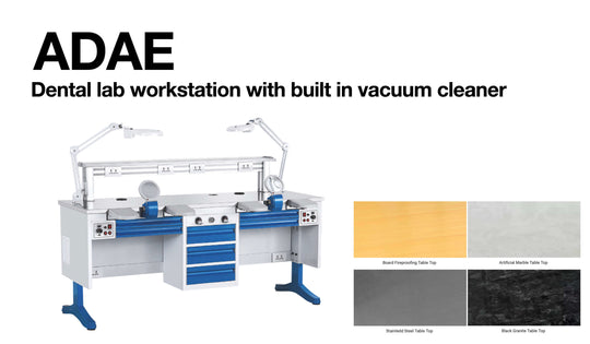 ADAE AD-1 Dental Lab workstation with built-in vacuum cleaner(Double)