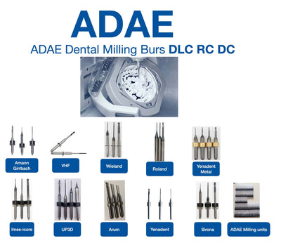 ADAE Dental milling burs (DLC and DC)